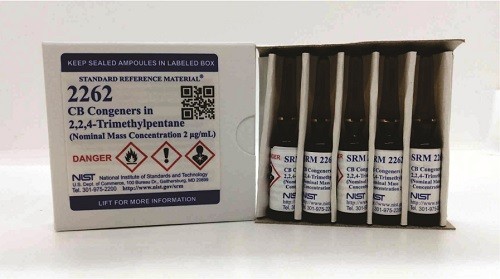 SRM 2262  2，2，4-三甲基戊烷中的氯化聯苯同系物標準品(標稱質量濃度為2μg/mL)